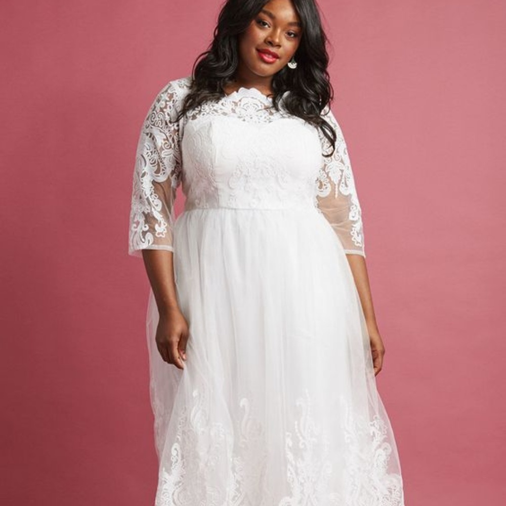 NWT Modcloth White Lace Maxi Gown Super RARE - Picture 4 of 8
